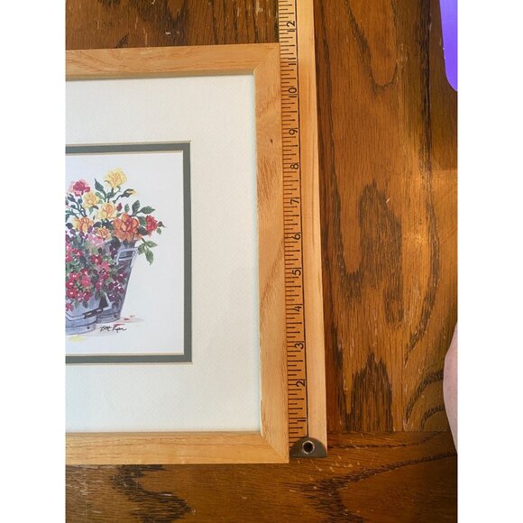 Britt Ryan Set Of 2 Framed Floral Watercolors In Glass With Wooden Frames - Picture 6 of 8